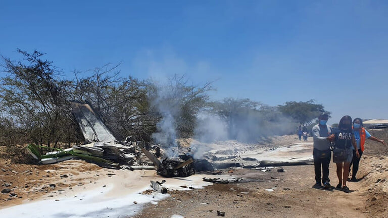 البيرو:مقتل 7 أشخاص بسبب تحطم طائرة خفيفة 